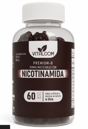Gomas masticables de nicotinamida sabor a uva - Mejoran la energía celular y cuidan tu piel