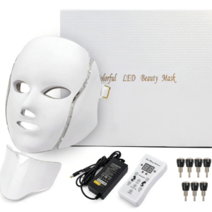 Mascara LED de Fototerapia Facial con 7 Colores y Pieza para Cuello - Cuida tu piel en casa