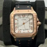 Cartier Santos Importado Goma - Imagen 4
