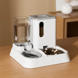 Dispensador Automático de Comida y Agua 2 en 1 para Mascotas por Gravedad