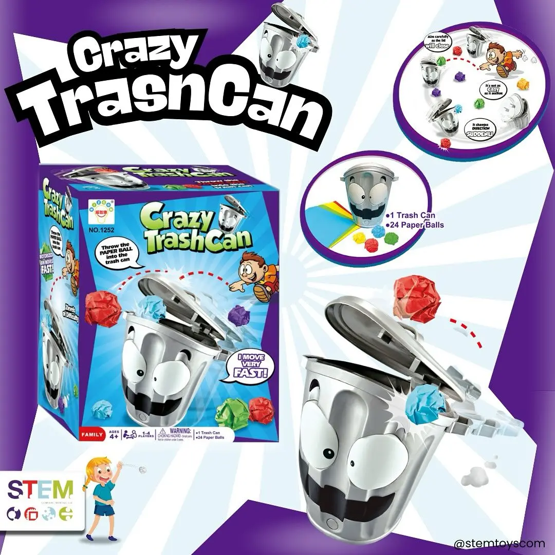 Juego de mesa basurero loco motorizado - estimula la puntería familiar