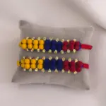 Pulsera tricolor de oro laminado diseño italiano - Muestra tu apoyo nacional con elegancia y distinción diaria