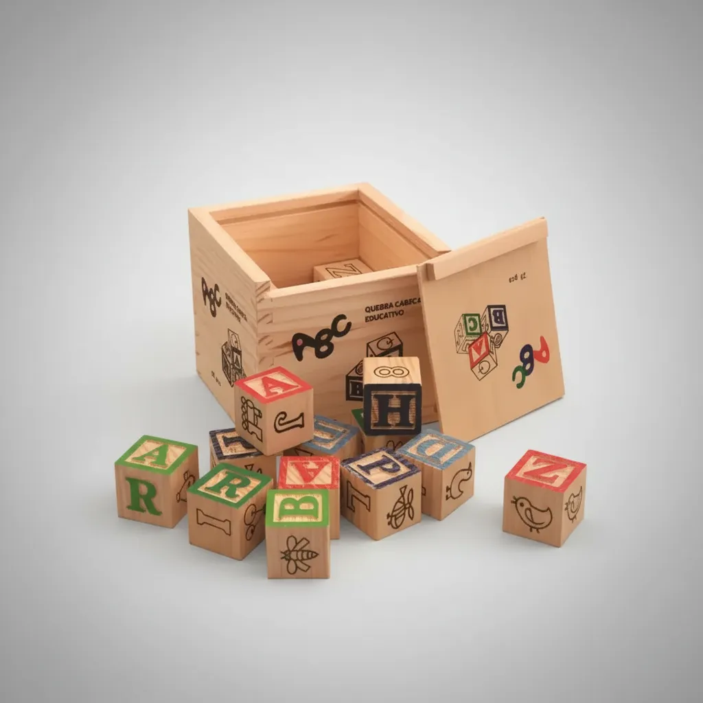 Cubos Didácticos Letras Números Madera 2