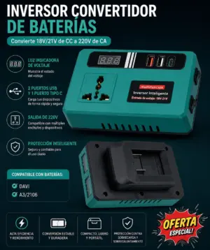 Inversor Convertidor de Baterías