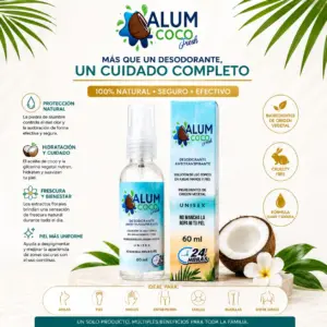 Desodorante 100% Natural Alum Coco Fresh