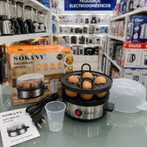Hervidor de Huevos Electrico Sokany SK-07056 con un Boton - Punto Perfecto