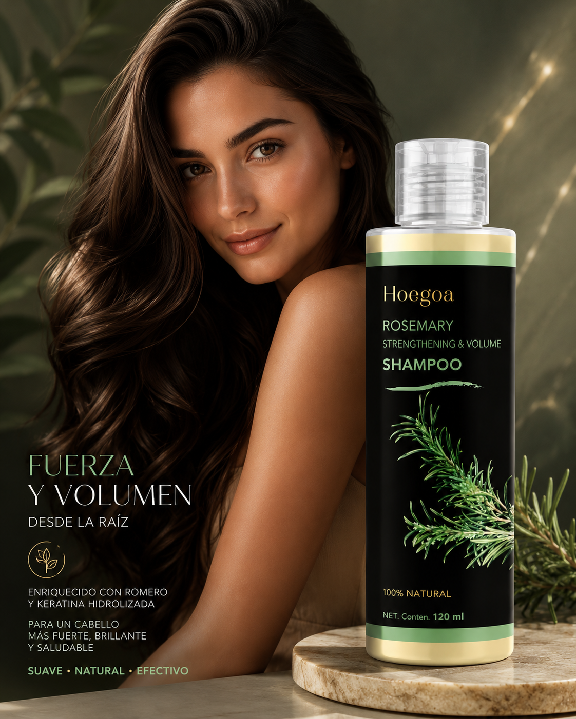 Envase del shampoo Rosemary Glow