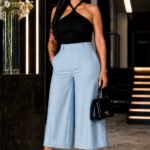 Bermuda de mujer con correa y resorte posterior en tela licrada - Estiliza tu figura con comodidad durante todo el día - Imagen 8