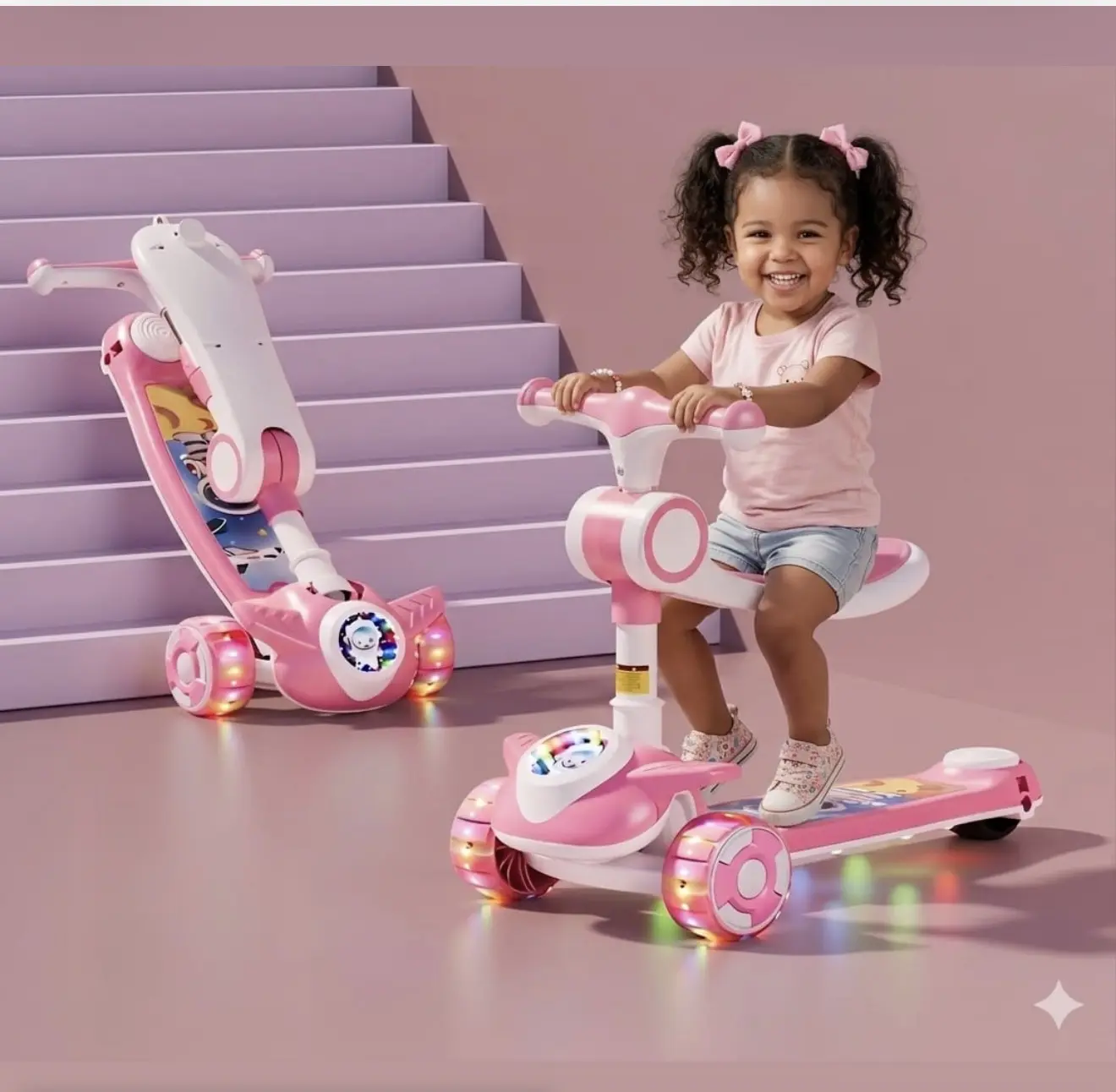 Scooter Infantil 3 en 1 con Asiento 7315 - Imagen 3