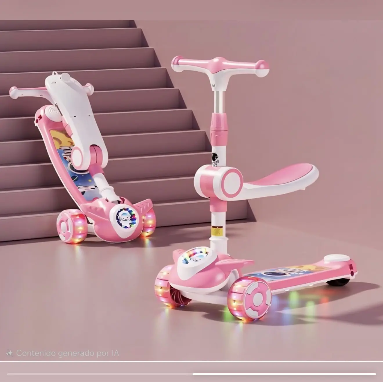 Scooter Infantil 3 en 1 con Asiento 7315