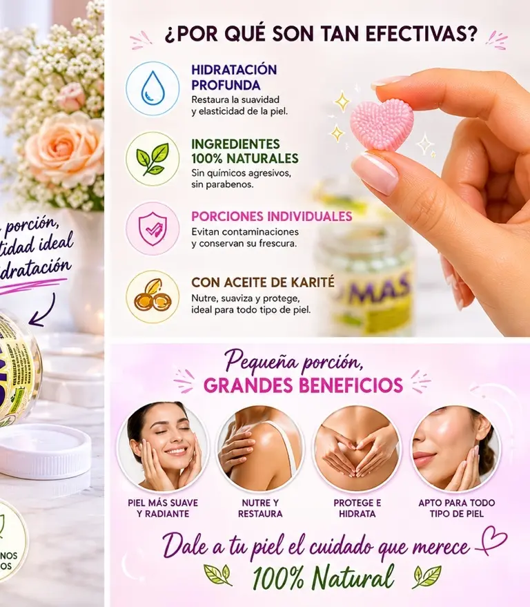 Set x2 Mantequilla Corporal en Gomas de Karite Hidratantes - Restaura la flexibilidad y suaviza la piel seca