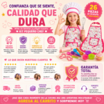 Kit de repostería para niños con delantal y gorro de 26 piezas - Estimula la creatividad culinaria mientras preparan postres en familia - Imagen 3