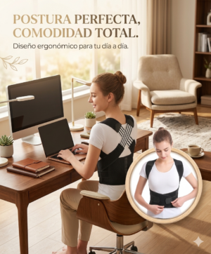 Set x2 Corrector de Postura Ergonómico y Ajustable - Alivia Dolor de Espalda