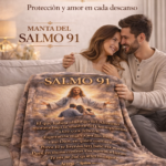 Manta para bebe con diseño Salmo 91 y textura suave - Proporciona abrigo y protege la piel sensible durante el descanso - Imagen 3
