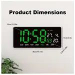 Reloj Digital LED de Pared JH3604 con Brillo Automatico - Hora y Temperatura