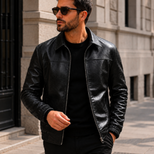Chaqueta Luk Hombre en Cuero Sintetivo
