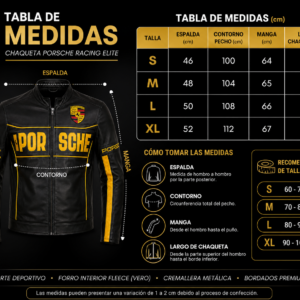 Chaqueta Porsche Racing Black Gold
