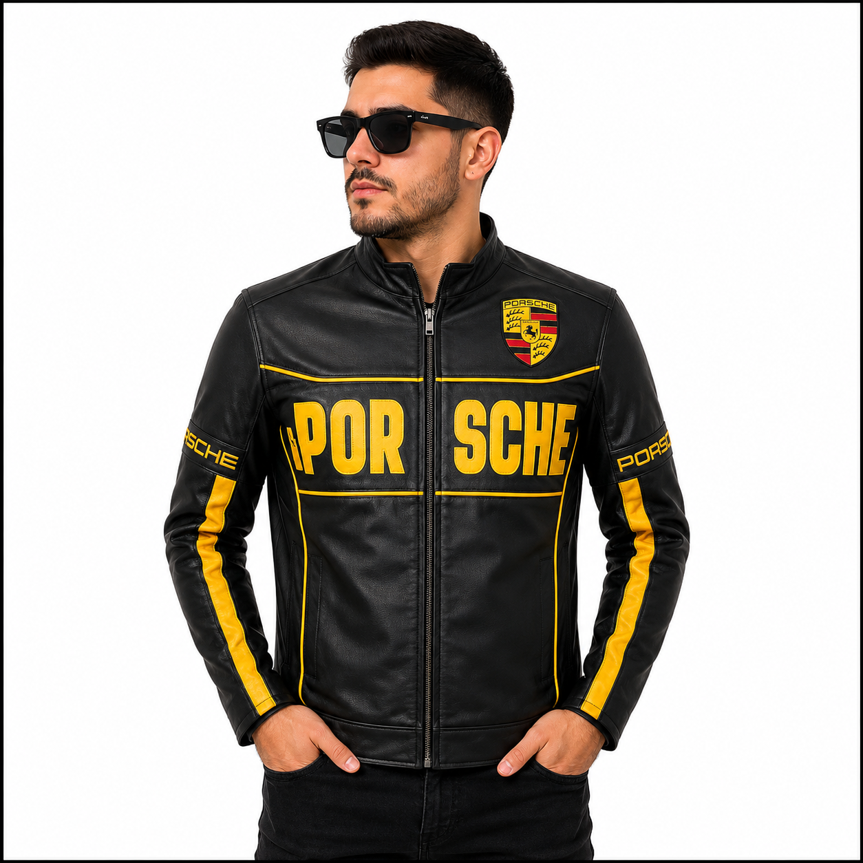 Chaqueta Porsche Racing Black Gold - Imagen 4