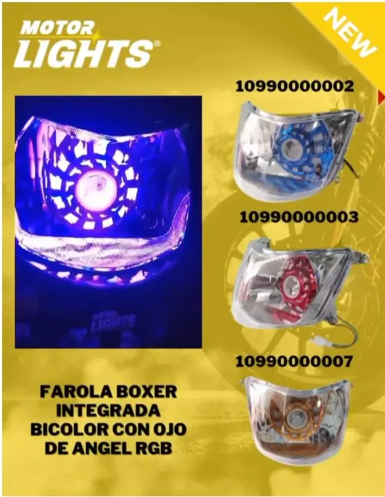Farola LED Boxer bicolor con ojo de ángel RGB integrada - Ilumina tu camino con estilo único y mejora la visibilidad