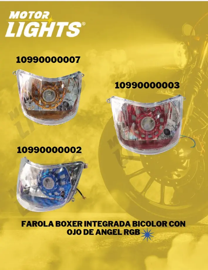 Farola LED Boxer bicolor con ojo de ángel RGB integrada - Ilumina tu camino con estilo único y mejora la visibilidad