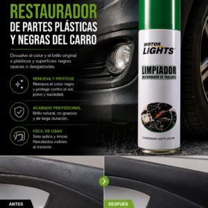 Restaurador de Partes Negra para Carros