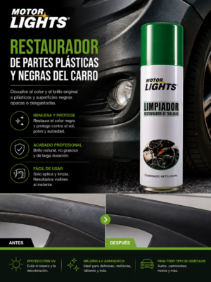 Restaurador de Partes Negra para Carros