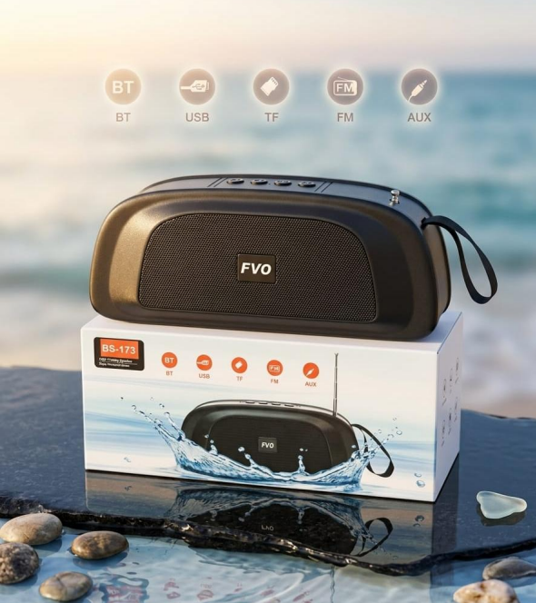 Set x2 Parlante Portátil Bluetooth BS-173 con Radio FM y USB - Disfruta tu música favorita con sonido claro en cualquier espacio