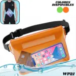 Funda impermeable sumergible transparente para teléfono móvil con doble broche de sellado