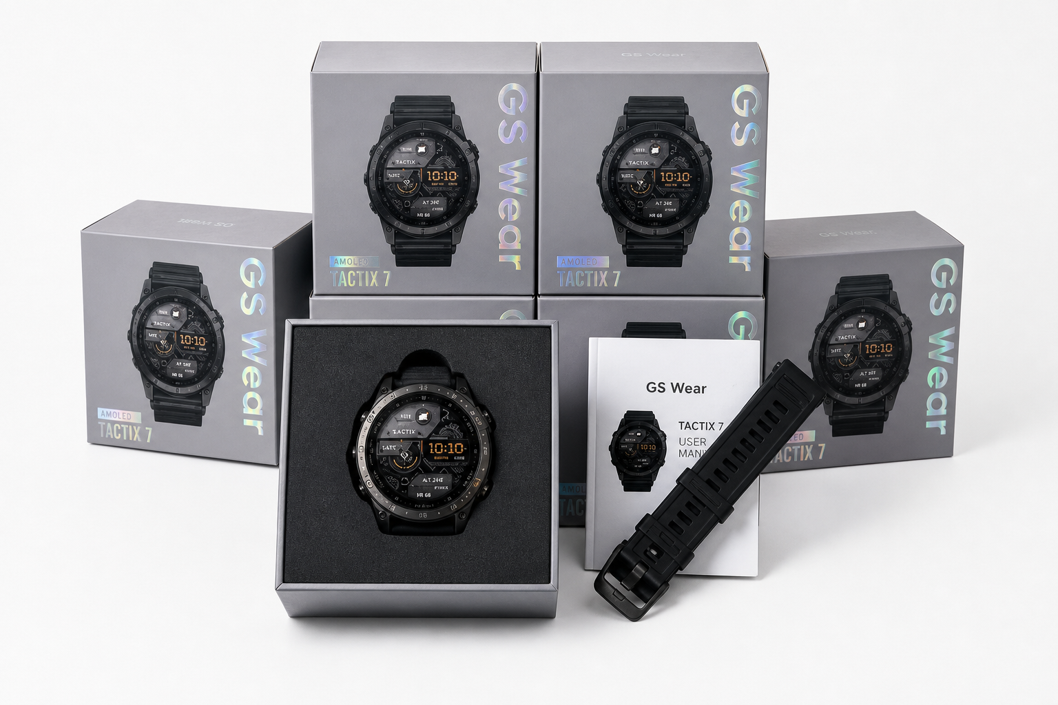 Reloj Inteligente GS Wear Tactix 7 Reforzado Antigolpes - Resiste exigencias de uso rústico y deportes extremos