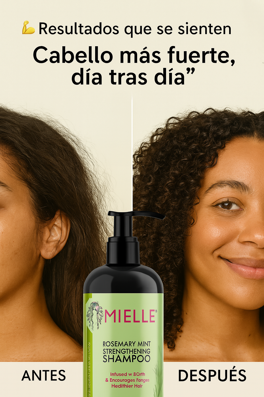 Shampoo Mielle Rosemary Mint con Biotina de 355 ml - Fortalece tu Cabello