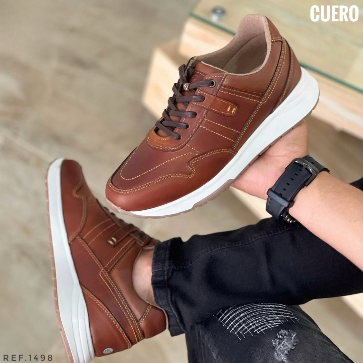 Deportivo en Cuero Encerado Caballero - Imagen 5