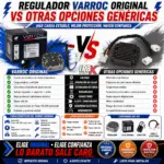 Regulador rectificador de voltaje Varroc para Pulsar NS200 Carburada - Protege el sistema eléctrico y asegura una carga estable - Imagen 2