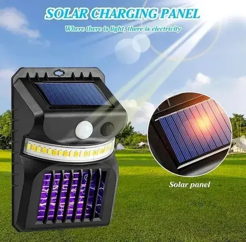 Lampara Solar Mata Moscas 2 en 1