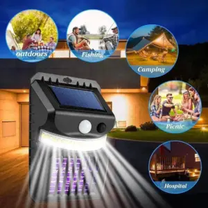 Lampara Solar Mata Moscas 2 en 1