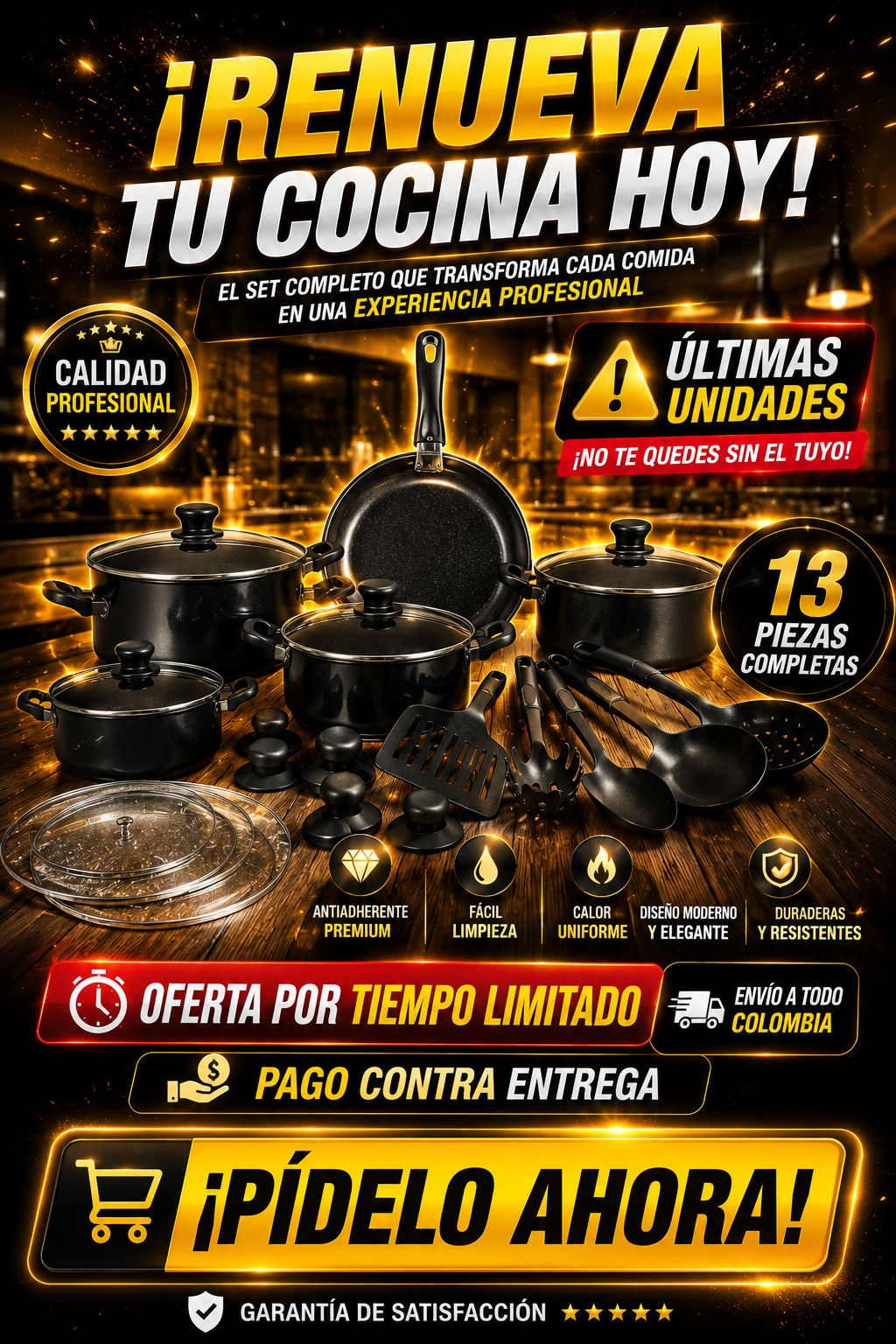 Set de Ollas Antiadherentes Premium 13 P