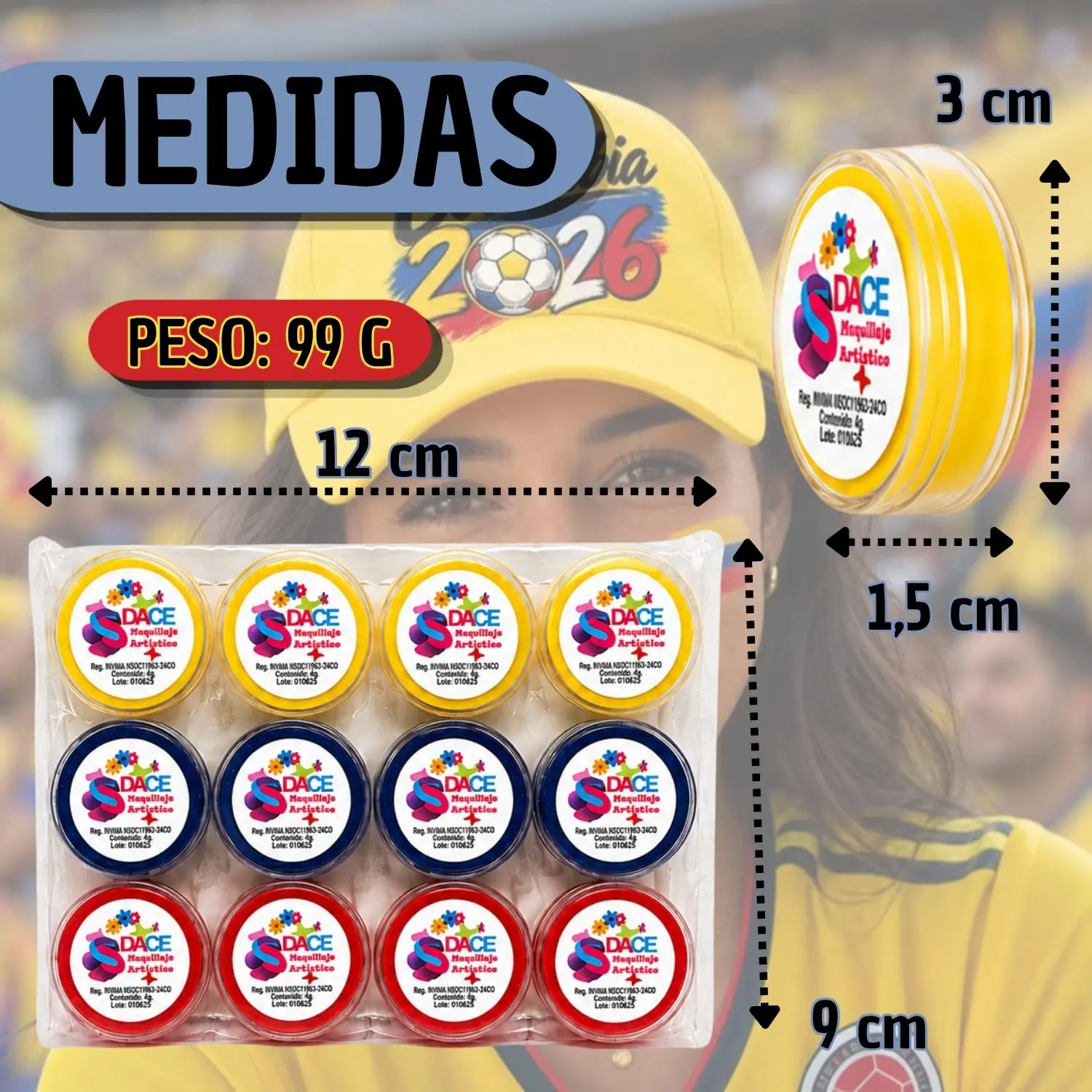 12 Pintucaritas Bandera Colombia