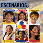 12 Pintucaritas Bandera Colombia - Imagen 3