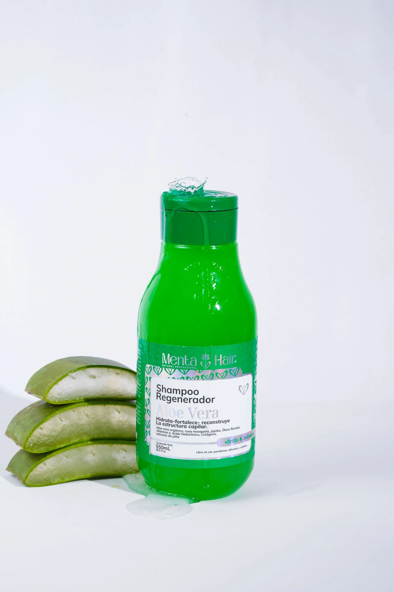 Shampoo Regenerador Aloe Vera X550Ml - Imagen 4
