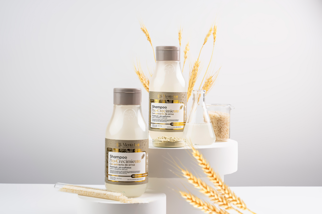 Shampoo de arroz procrecimiento presentación 550 ml