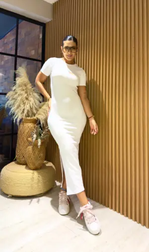 Vestido largo tipo tubo en tela rib talla XL - Estiliza tu silueta con total comodidad