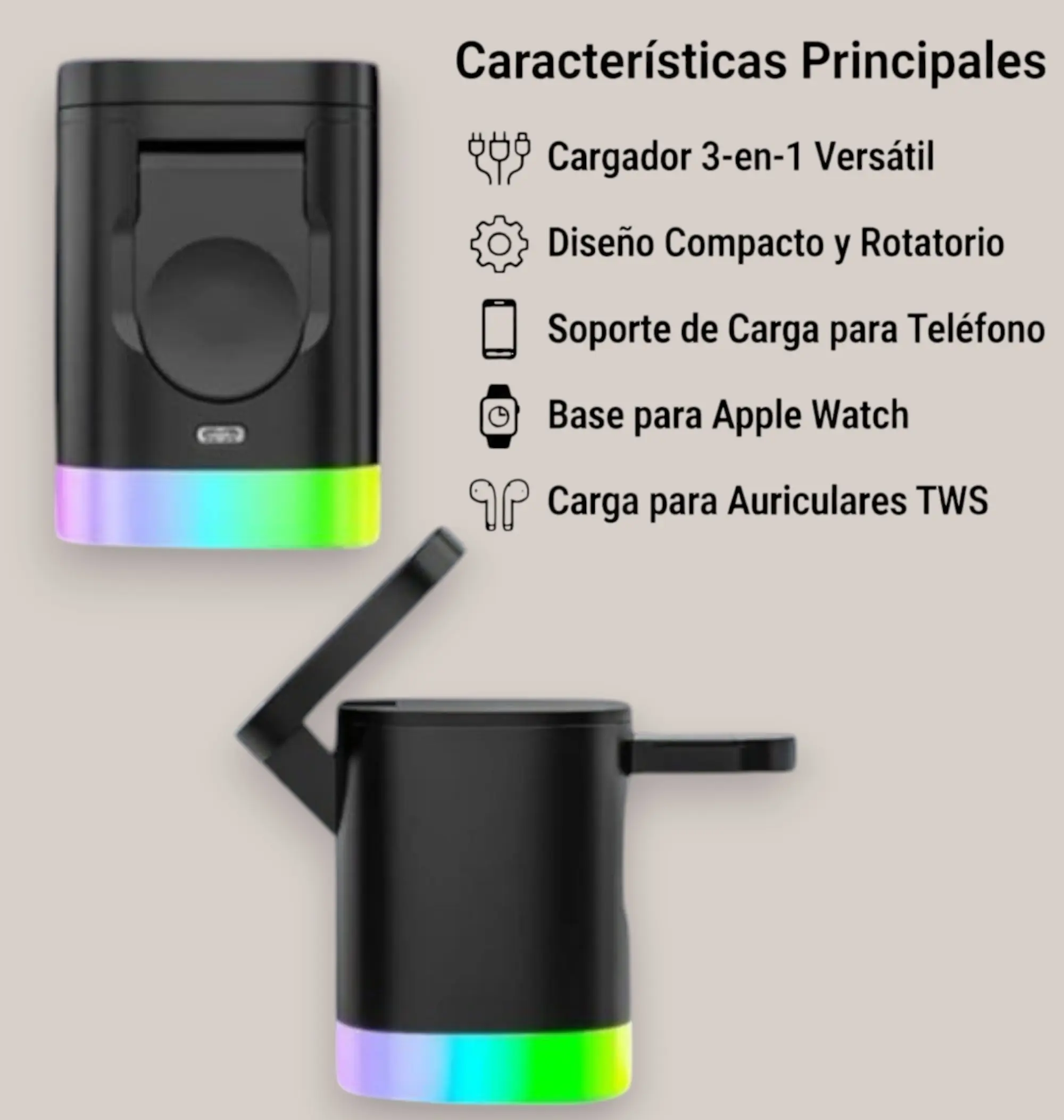 Cargador 3 en 1