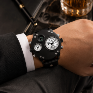 Reloj Oulm 3741 Doble Hora Brújula