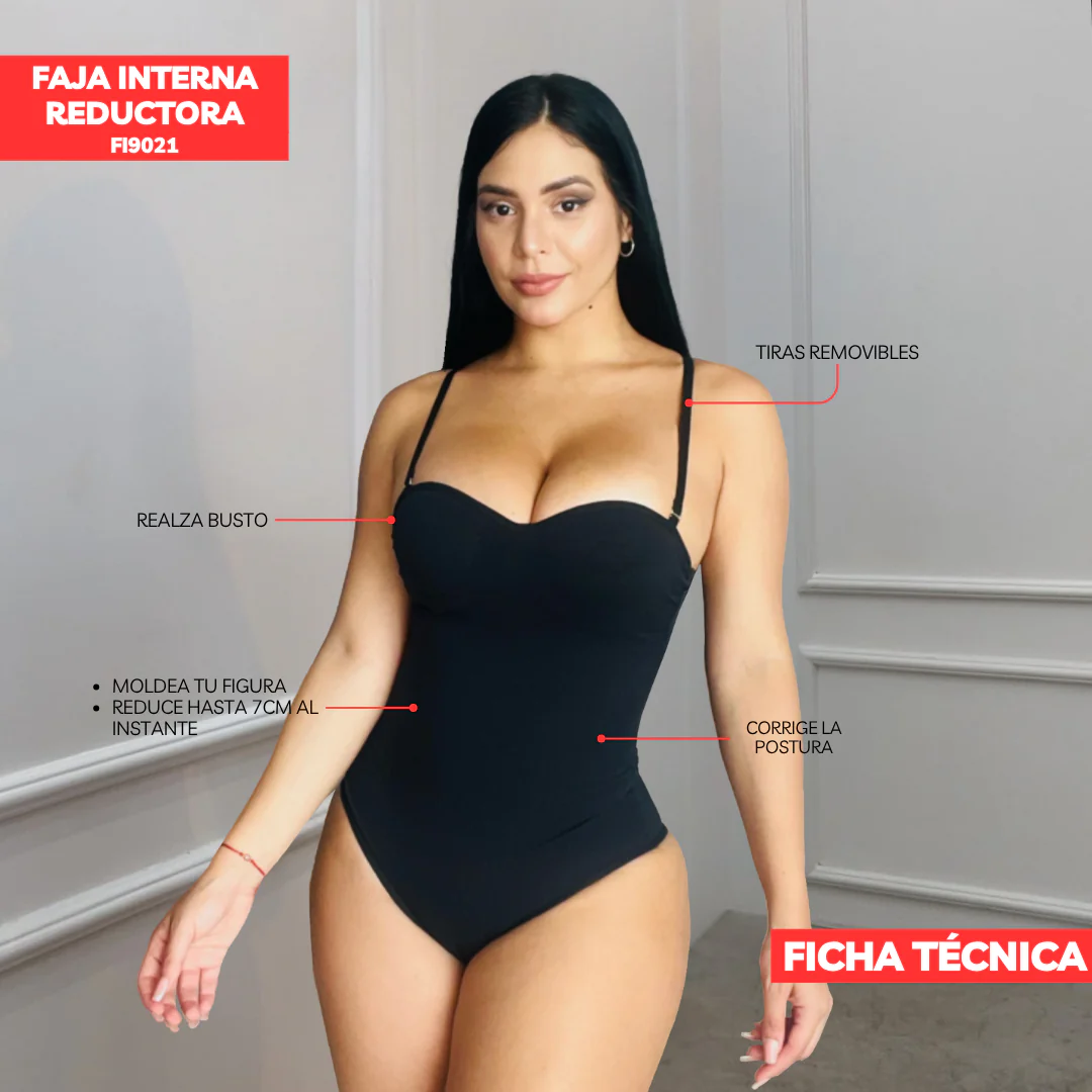 Faja reductora colombiana con copas y soporte lumbar - Moldea tu figura y corrige la postura al instante