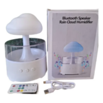 Humidificador ultrasónico de lluvia diseño hongo con parlante Bluetooth y luz LED - Mejora la calidad del aire mientras disfrutas música relajante