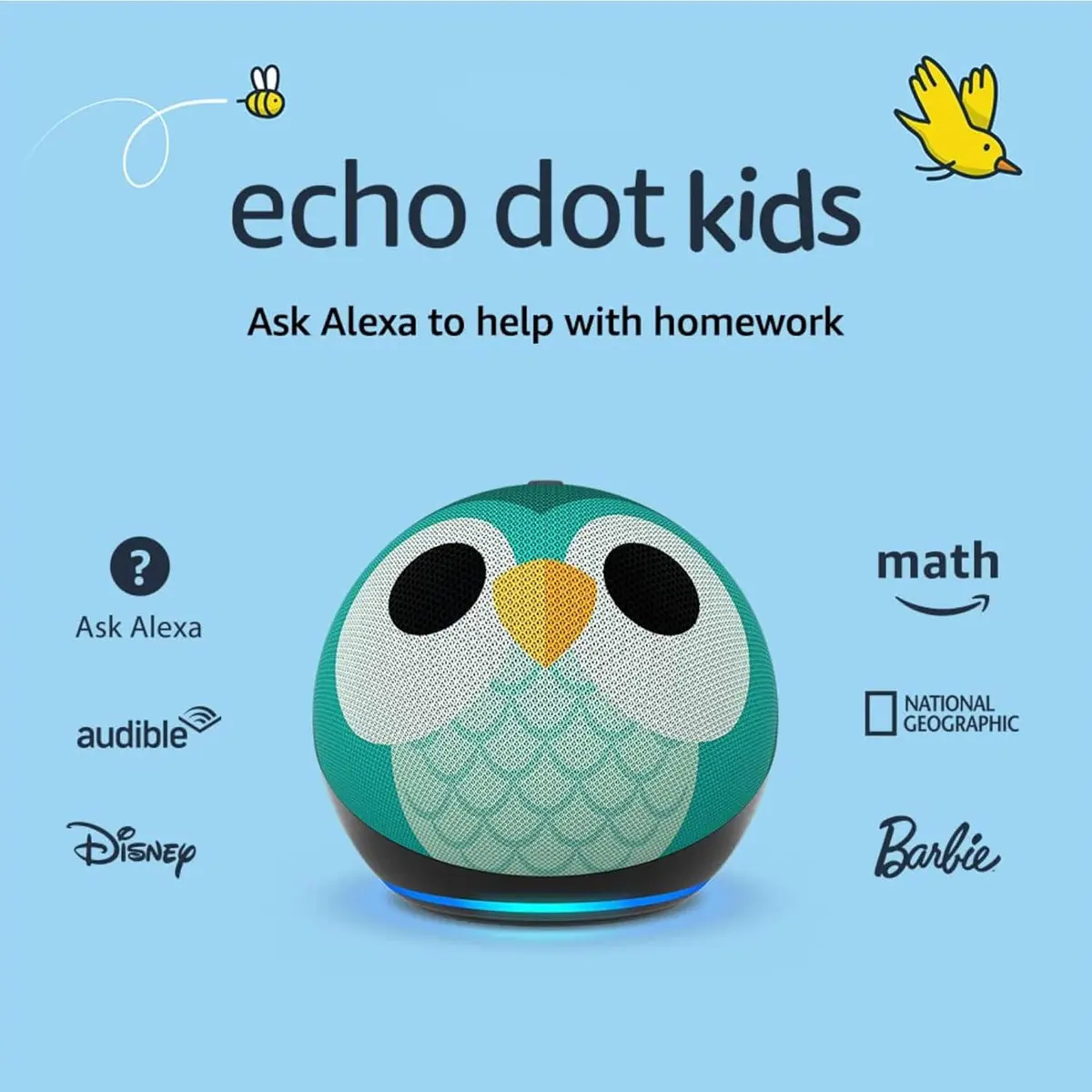Parlante inteligente Echo Dot con asistente virtual - Facilita las tareas diarias y reproduce música con voces claras