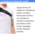 Faja térmica ajustable colocada en el hombro con panel de control de temperatura y vibración