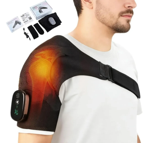 Detalle de las correas de sujeción ergonómicas y textura acolchada de la faja de hombro