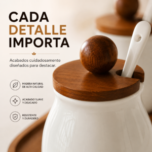 Especiero Ceramica Tapa Madera Cucharax3