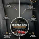 Set x2 Cera hidratante para cuero cuerina y plásticos automotriz - Recupera el color original y protege contra el resecamiento