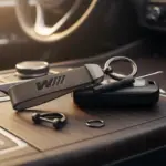 Set x4 Llavero de lujo en cuero sintético para BMW con destornillador - Protege tus llaves del desgaste diario con estilo - Imagen 2